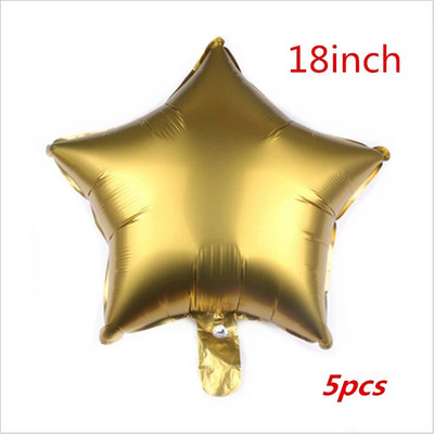 18 colių metalinės penkiakampės žvaigždės aliuminio plėvelės baliono gimtadienio vakarėlis , vestuvių dekoravimas , kūdikių vakarėlis , jubiliejus , Kalėdos