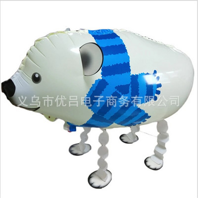 Разхождащи се животни, кучета, динозаври, лъвове, тигри, балони от алуминиево фолио, декорации за годишнина на бебето с хелий