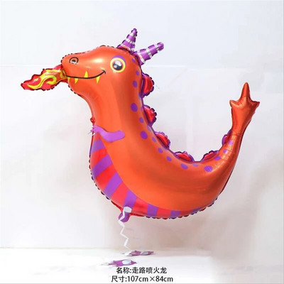 Разхождащи се животни, кучета, динозаври, лъвове, тигри, балони от алуминиево фолио, декорации за годишнина на бебето с хелий