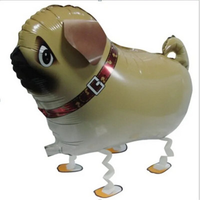 Разхождащи се животни, кучета, динозаври, лъвове, тигри, балони от алуминиево фолио, декорации за годишнина на бебето с хелий