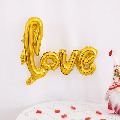 Голям фон във формата на сърце Балон за стена Честит Свети Валентин Любов Фолиеви балони Подпори за снимки Декорация за годишнина от сватба