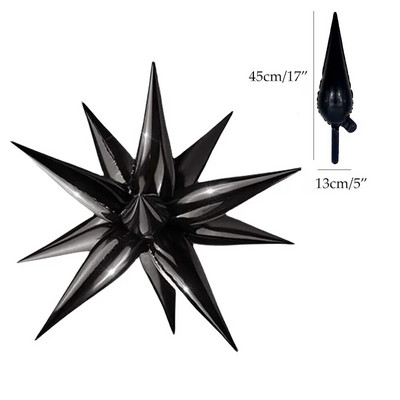 6/12kom crno-srebrnih šarenih vodenih kapljica balona eksplozije zvijezda folija balona za rođendansko vjenčanje božićne dekoracije