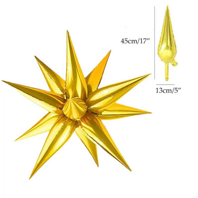 6/12kom crno-srebrnih šarenih vodenih kapljica balona eksplozije zvijezda folija balona za rođendansko vjenčanje božićne dekoracije