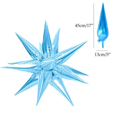 6/12kom crno-srebrnih šarenih vodenih kapljica balona eksplozije zvijezda folija balona za rođendansko vjenčanje božićne dekoracije