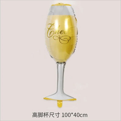 Születésnapi parti dekoráció léggömb pezsgősüveg csésze alumínium fólia léggömb borospohár esküvői ajándék léggömb dekorációs kellékek