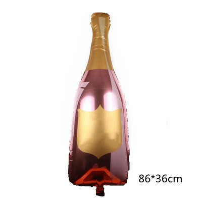 Születésnapi parti dekoráció léggömb pezsgősüveg csésze alumínium fólia léggömb borospohár esküvői ajándék léggömb dekorációs kellékek