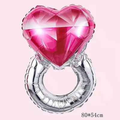 Gyémánt gyűrű léggömb Hélium fólia lufi Valentin napi parti esküvői dekoráció születésnapi babazuhany kellékek ajándék
