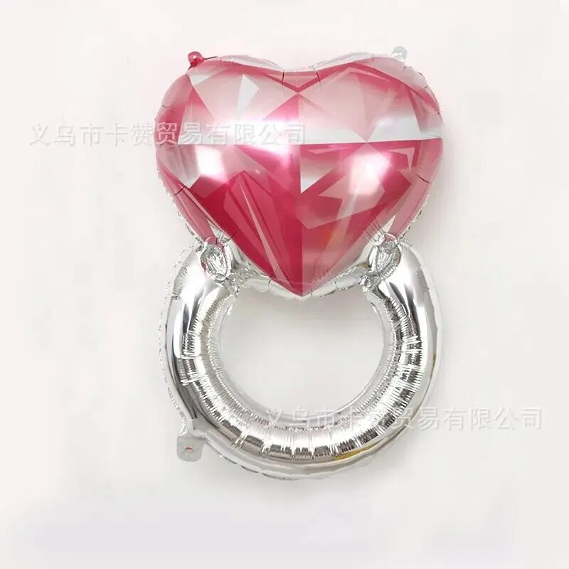 Gyémánt gyűrű léggömb Hélium fólia lufi Valentin napi parti esküvői dekoráció születésnapi babazuhany kellékek ajándék