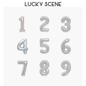 16-инчов балон с числа за рожден ден Бебе парти за рожден ден Сребърен дигитален балон от алуминиево фолио Декорация на балон Дигитален балон S00094