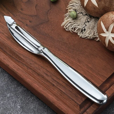 Нож за белене от цинкова сплав, креативен дизайн за копаене, белене на плодове и картофи, белачка за рендосване с една дума