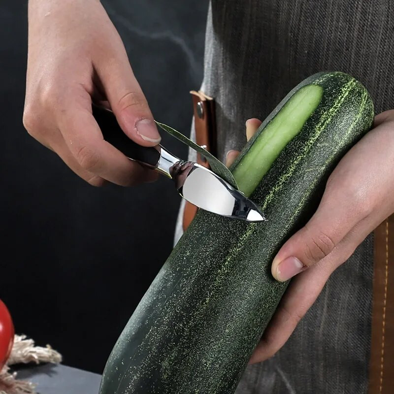 Нож за белене от цинкова сплав, креативен дизайн за копаене, белене на плодове и картофи, белачка за рендосване с една дума