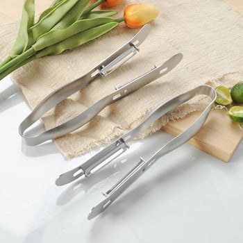 Εργαλεία κουζίνας Εργαλεία λαχανικών Gadgets από ανοξείδωτο χάλυβα διπλής όψεως Σπαράγγι Yam Cucumber Peeling Potato Gadgets Μαχαίρι φρούτων