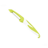 Керамично острие Назъбена резба Удобна дръжка Белачка от неръждаема стомана Кухненски аксесоари Зелени и бели кухненски инструменти Твърди