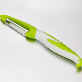 Κεραμική λεπίδα με οδοντωτό σπείρωμα Comfort Handle Αποφλοιωτής από ανοξείδωτο ατσάλι Αξεσουάρ κουζίνας Πράσινο και λευκό Εργαλεία κουζίνας σταθερή
