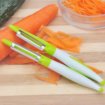 Κεραμική λεπίδα με οδοντωτό σπείρωμα Comfort Handle Αποφλοιωτής από ανοξείδωτο ατσάλι Αξεσουάρ κουζίνας Πράσινο και λευκό Εργαλεία κουζίνας σταθερή