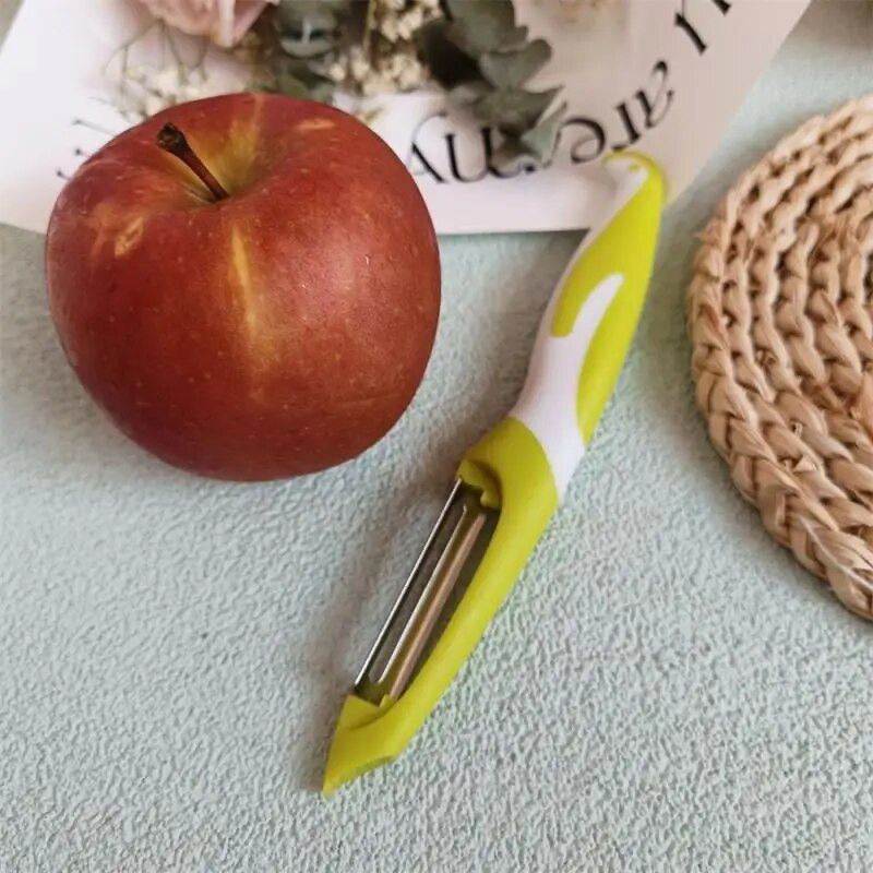 Керамично острие Назъбена резба Удобна дръжка Белачка от неръждаема стомана Кухненски аксесоари Зелени и бели кухненски инструменти Твърди