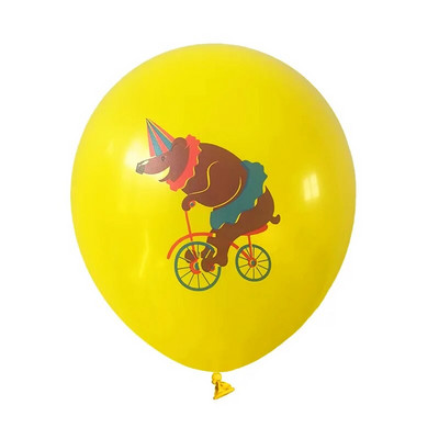 Cirko teminis gimtadienio vakarėlio balionas, Klouno magijos latekso balionų rinkinys, Karnavalinio vakarėlio scenos dekoravimas, 10 vnt.