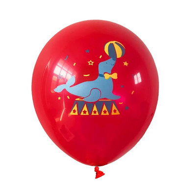 Cirko teminis gimtadienio vakarėlio balionas, Klouno magijos latekso balionų rinkinys, Karnavalinio vakarėlio scenos dekoravimas, 10 vnt.