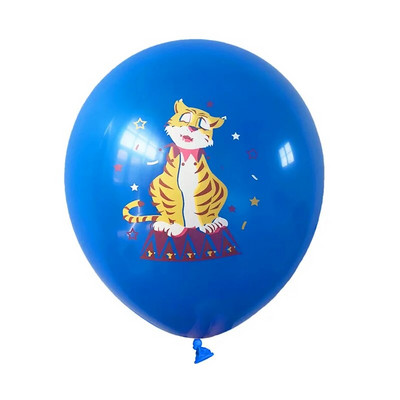 Cirko teminis gimtadienio vakarėlio balionas, Klouno magijos latekso balionų rinkinys, Karnavalinio vakarėlio scenos dekoravimas, 10 vnt.