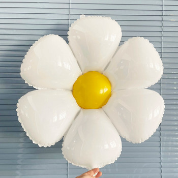 3/1 τεμ. White Daisy Flower Balloon Πολλαπλών Μεγεθών Ηλίανθου με αλουμινόχαρτο Balloons Helium Ball Kid Happy Birthday Party Baby Shower Στολισμός