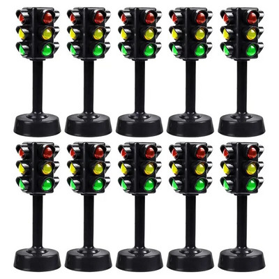 10/12 tk. Valgusfoori mudel Lastemärgid Mänguasjade simulatsioon Mikromänguasjade komplekt Väikelapse kõhulihased Teesklema, et mängida ülekäigurada signaalmudelid, minimänguasjad