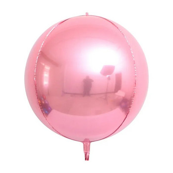 1 τεμ 22/32 ιντσών ροζ χρυσό ροζ ασημί 4D στρογγυλά μπαλόνια με φύλλο αλουμινόχαρτο Διακόσμηση πάρτι γενεθλίων γάμου Παιχνίδια με μπαλόνια από Helium Burgundy Globos