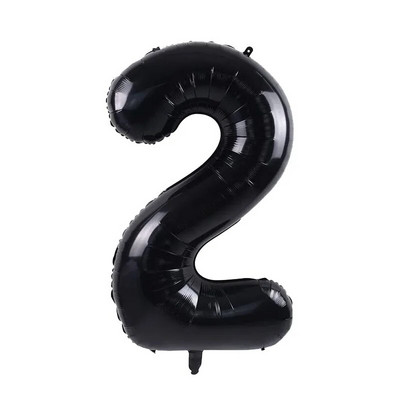 Juodas su gimtadieniu, numerio folija balionai suaugusiems vaikams vakarėlio dekoracijos Moterys Vyrai 10 11 12 13 15 18 20 25 30 35 40 50 60 metų