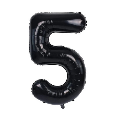 Juodas su gimtadieniu, numerio folija balionai suaugusiems vaikams vakarėlio dekoracijos Moterys Vyrai 10 11 12 13 15 18 20 25 30 35 40 50 60 metų