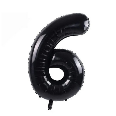 Juodas su gimtadieniu, numerio folija balionai suaugusiems vaikams vakarėlio dekoracijos Moterys Vyrai 10 11 12 13 15 18 20 25 30 35 40 50 60 metų