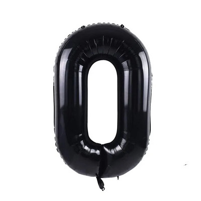 Juodas su gimtadieniu, numerio folija balionai suaugusiems vaikams vakarėlio dekoracijos Moterys Vyrai 10 11 12 13 15 18 20 25 30 35 40 50 60 metų
