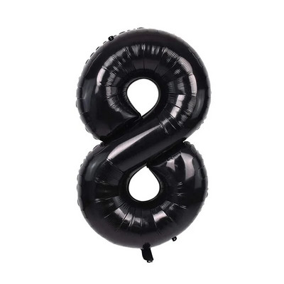Juodas su gimtadieniu, numerio folija balionai suaugusiems vaikams vakarėlio dekoracijos Moterys Vyrai 10 11 12 13 15 18 20 25 30 35 40 50 60 metų