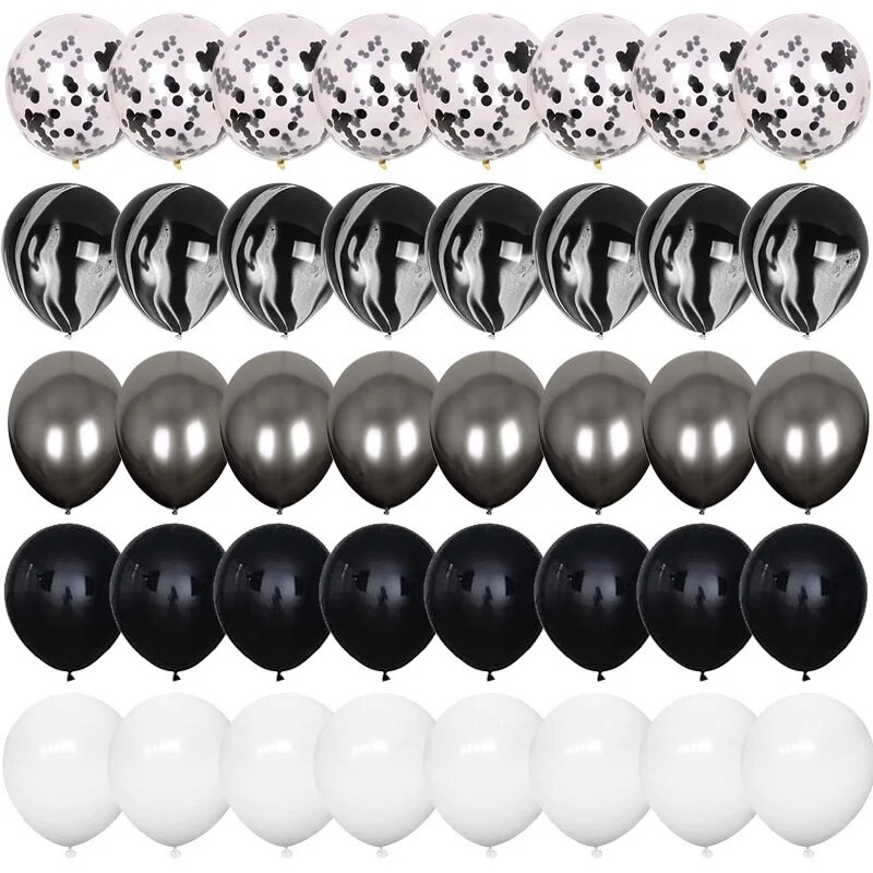 Juodas su gimtadieniu, numerio folija balionai suaugusiems vaikams vakarėlio dekoracijos Moterys Vyrai 10 11 12 13 15 18 20 25 30 35 40 50 60 metų