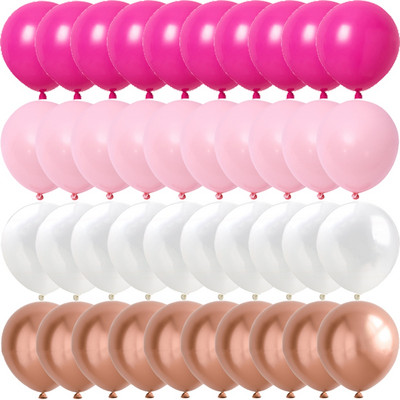 Rózsaszín Fém Latex Konfetti Konfetti Léggömbök Esküvői Dekorációk Matt Globos Újévi Születésnapi Party Dekorációk