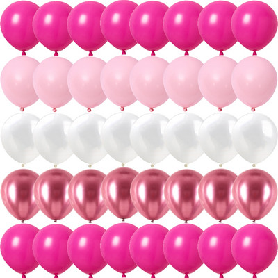 Rózsaszín Fém Latex Konfetti Konfetti Léggömbök Esküvői Dekorációk Matt Globos Újévi Születésnapi Party Dekorációk