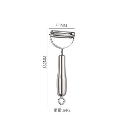 Rozsdamentes acél Zöldségek Gyümölcshámozó Kétfejű többfunkciós bőrgyalu vastagított nyelű Konyhai szerszámok Kiegészítők