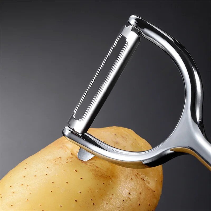 Többfunkciós zöldség-gyümölcs hámozó rozsdamentes acél otthoni uborka sárgarépa burgonya hámozó vágó kés konyhai kiegészítők