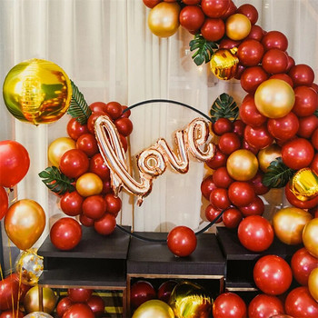 10/20 τμχ Διπλά Ρουμπινί Κόκκινα Μπαλόνια Διακόσμηση Γάμου Χριστουγεννιάτικα Διακοσμητικά για το Σπίτι Mariage Birthday Baby Shower Party Supplies