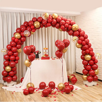 10/20 τμχ Διπλά Ρουμπινί Κόκκινα Μπαλόνια Διακόσμηση Γάμου Χριστουγεννιάτικα Διακοσμητικά για το Σπίτι Mariage Birthday Baby Shower Party Supplies