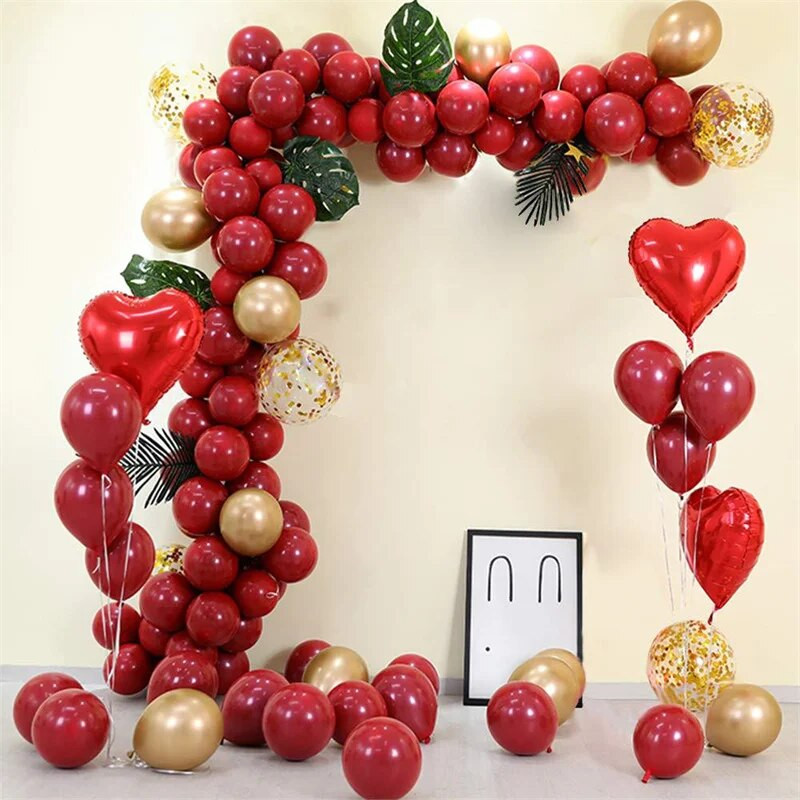 10/20 komada dvostrukih rubin crvenih balona Ukrasi za vjenčanje Božićni ukrasi za dom Potrepštine za vjenčanje Rođendan Baby Shower Party