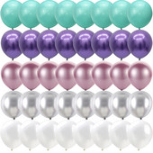 40 de bucăți The Mermaid Theme Party Baloane violet albastru confetti Halloween Crăciun Anul Nou Decoratiuni pentru petrecere Globos
