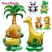 4D în picioare, leu mare, dinozaur, animale din folie, baloane decorative uriașe pentru copii, junglă, safari, decorațiuni pentru petrecerea de aniversare Globos