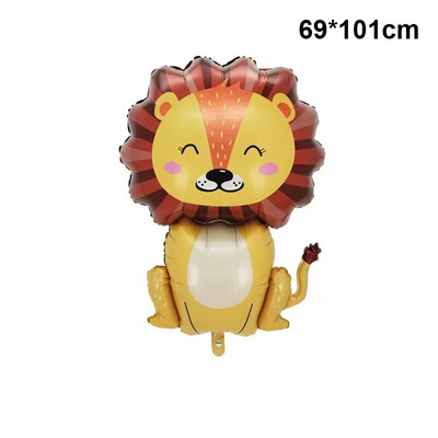 4D în picioare, leu mare, dinozaur, animale din folie, baloane decorative uriașe pentru copii, junglă, safari, decorațiuni pentru petrecerea de aniversare Globos