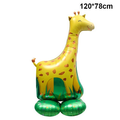 4D în picioare, leu mare, dinozaur, animale din folie, baloane decorative uriașe pentru copii, junglă, safari, decorațiuni pentru petrecerea de aniversare Globos