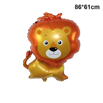4D în picioare, leu mare, dinozaur, animale din folie, baloane decorative uriașe pentru copii, junglă, safari, decorațiuni pentru petrecerea de aniversare Globos