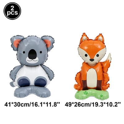 4D în picioare, leu mare, dinozaur, animale din folie, baloane decorative uriașe pentru copii, junglă, safari, decorațiuni pentru petrecerea de aniversare Globos