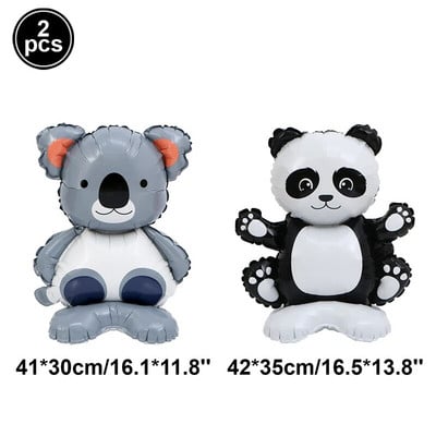 4D în picioare, leu mare, dinozaur, animale din folie, baloane decorative uriașe pentru copii, junglă, safari, decorațiuni pentru petrecerea de aniversare Globos