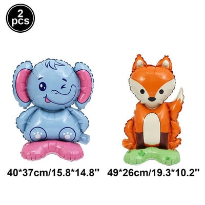 4D în picioare, leu mare, dinozaur, animale din folie, baloane decorative uriașe pentru copii, junglă, safari, decorațiuni pentru petrecerea de aniversare Globos