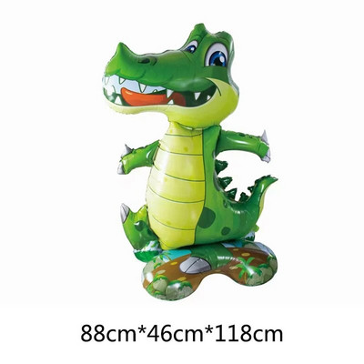 4D în picioare, leu mare, dinozaur, animale din folie, baloane decorative uriașe pentru copii, junglă, safari, decorațiuni pentru petrecerea de aniversare Globos