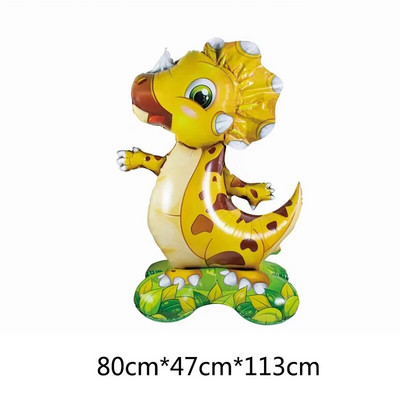 4D în picioare, leu mare, dinozaur, animale din folie, baloane decorative uriașe pentru copii, junglă, safari, decorațiuni pentru petrecerea de aniversare Globos