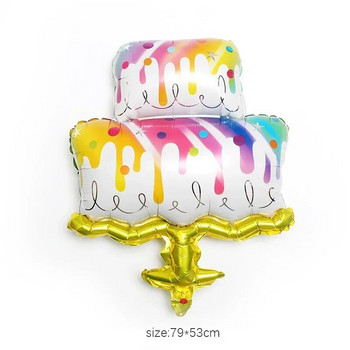 Μπαλόνια από αλουμινόχαρτο κέικ για διακόσμηση πάρτι γενεθλίων επετειακό στέμμα globos πρώτων γενεθλίων μπαλόνι σε σχήμα ζώου
